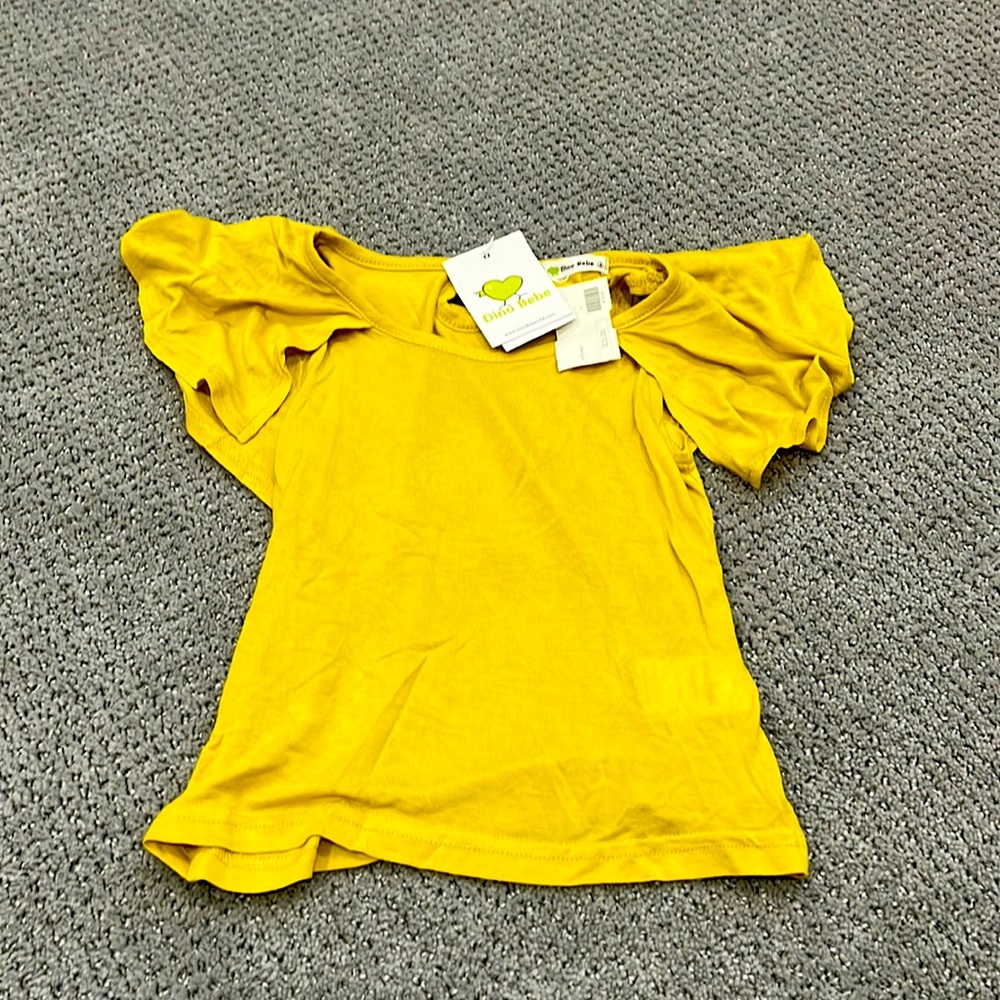 Brand new with tags yellow super soft ruffle shirt